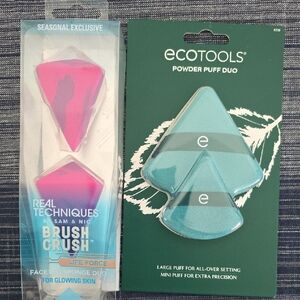 NWT EcoTools Powder Puff Duo & Real Techniques Sponge Duo